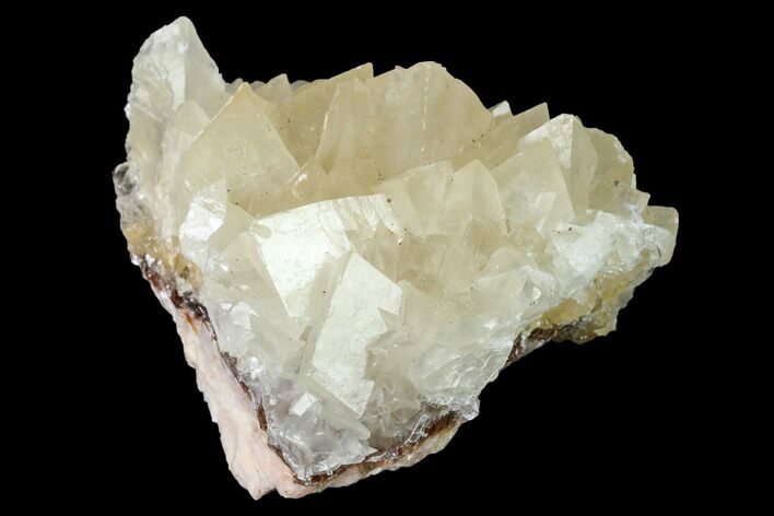 Fluorescent Calcite Crystal Cluster on Barite - Morocco #141012